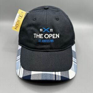 St Andrews Golf Hat 2022‎ The Open Tournament Cap Blue Plaid Mens Adjustable